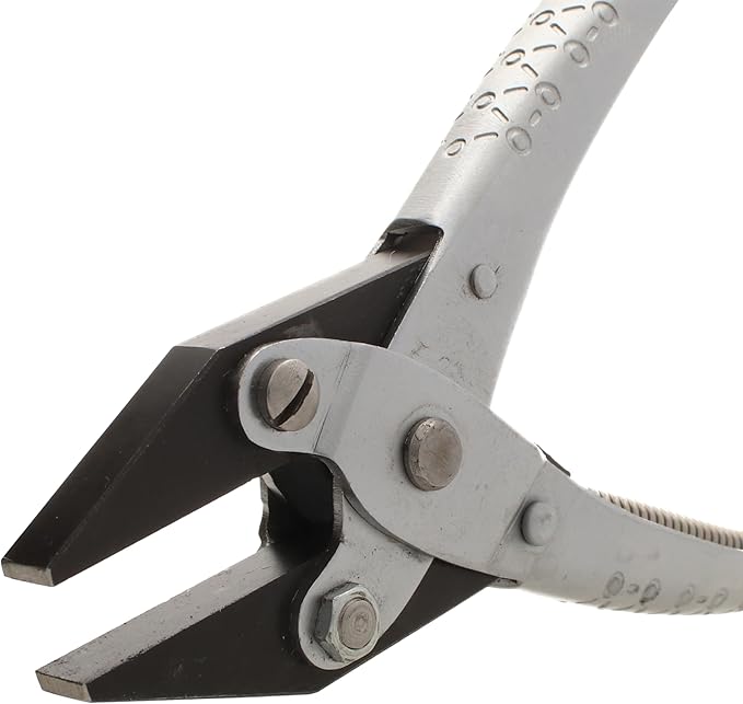 The Beadsmith Flat Nose Parallel Plier - 5.5 inches (140mm), Steel tool for jewelry making, with spring