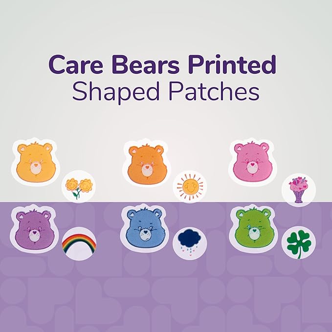 BioSwiss Care Bears Print Pimple Patches, Hydrocolloid Acne Patch for Zits and Blemishes, Face and Skin Stickers, 72 Count