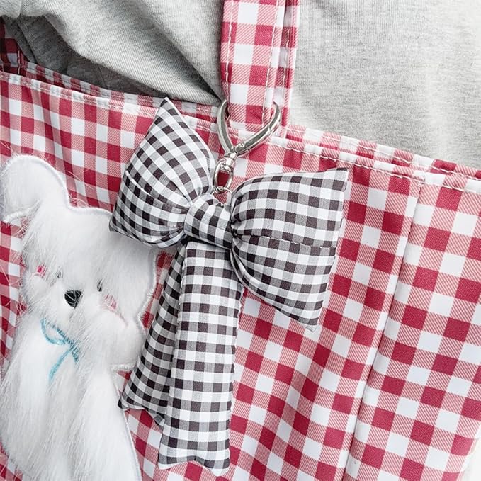 Pink Bow Keychain Bag Charms Y2K Bowknot Plaid Keychains Coquette Aesthetic Purse Handbag Backpacks Charms