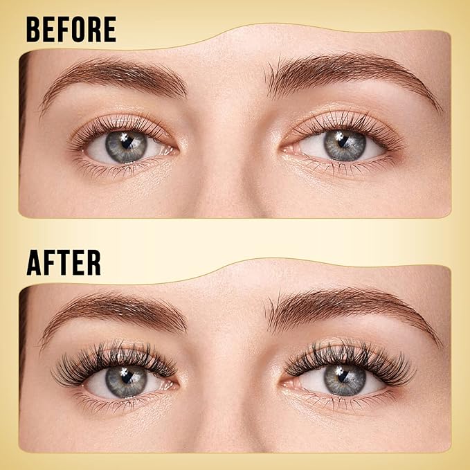 QUEWEL Lash Clusters 320Pcs Cluster Lashes 50D C Curl Lash Cluster Eyelash Extensions Mix9-16mm Individual Eyelashes Clusters Wispy Lash Clusters Thin Band Soft to Use at Home(50D C Mix9-16)
