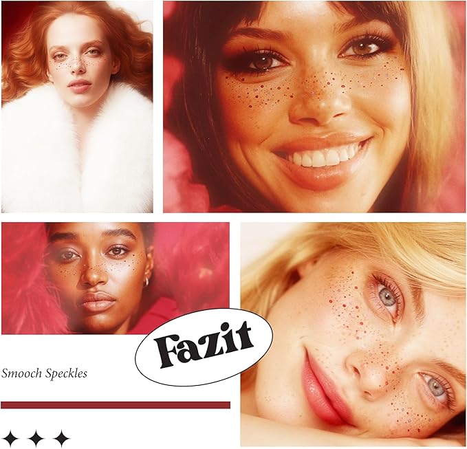 Fazit Makeup Patches - Smooch Speckles - Glow Up Make-Up Patches - Cute Glitter Makeup Accessories for Women - Cosmetic Glitter for Face