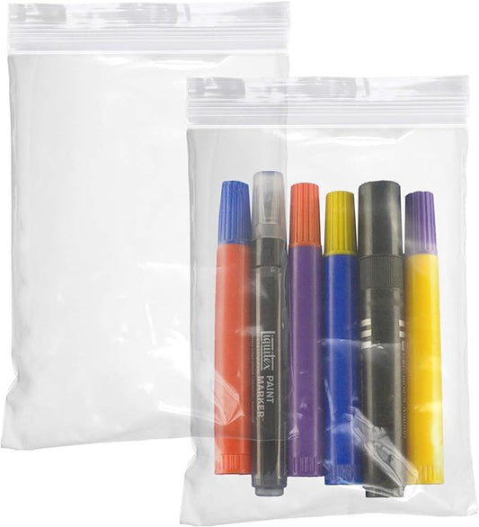 APQ Clear Plastic Reclosable Zipper Bags, 6 x 8 Inches. Pack of 1000 Reclosable Plastic Bags with Zipper Closure. 2 Mil Plastic Jewelry Bags. Waterproof Reclosable Zip Bags for Industrial Use