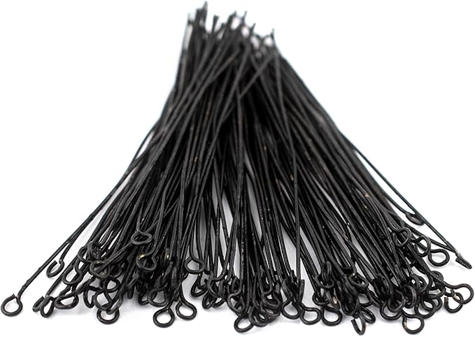 The Bead Chest Midnight Brass 21 Gauge 3 Inch Eye Pins (Approx 100 Pieces)
