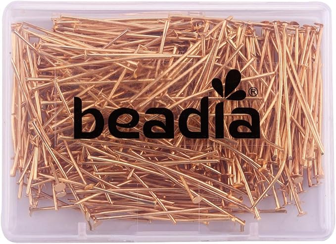 Head Pins Gold for DIY Jewelry Making 40mm 200pcs
