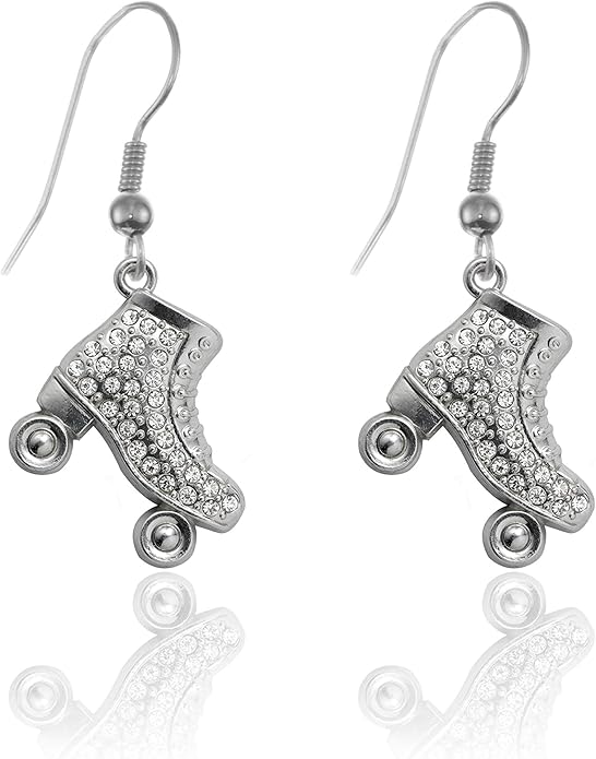 Inspired Silver - Silver Customized Charm French Hook Drop Earrings with Cubic Zirconia Jewelry