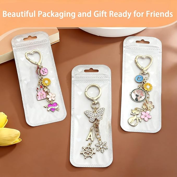 Thmxit 537PCS Charm Lip Gloss Keychain Making Kit with Charms, DIY Keychains Making Supplies Including 24 Keychain Clips, 25 Extender Chains, 198 Charms, Jewelry Plier Jewelry Making Kit for DIY