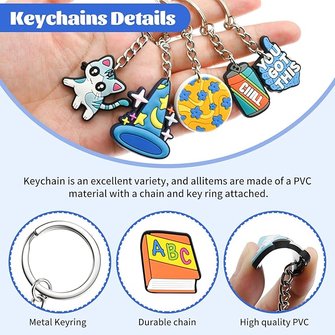 XHAOYEAHX Random Keychains Bulk,Cute Key Chain for Prizes Gifts Party Favors