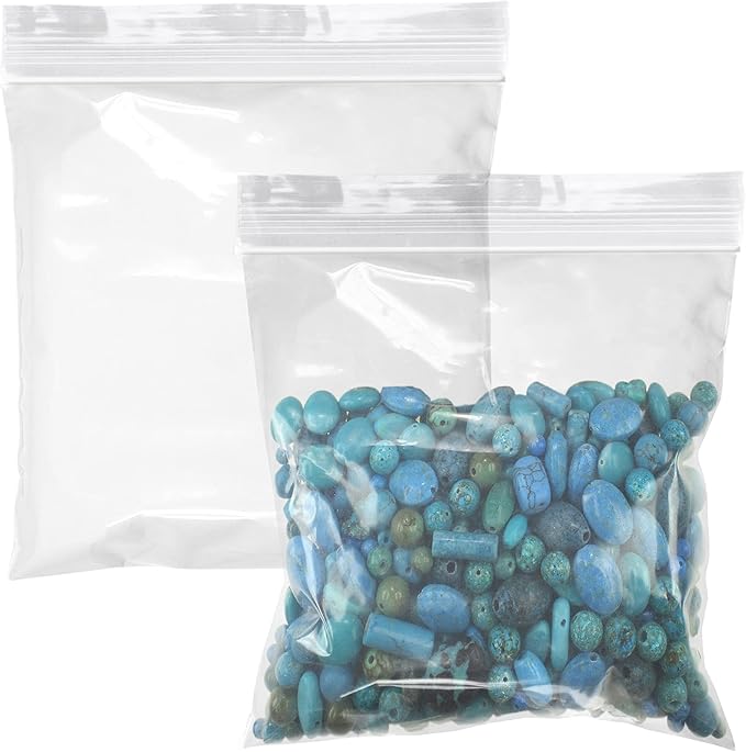 APQ Clear Plastic Reclosable Zipper Bags, 5 x 5 Inches. Pack of 1000 Reclosable Plastic Bags with Zipper Closure. 2 Mil Plastic Jewelry Bags. Waterproof Reclosable Zip Bags for Industrial Use