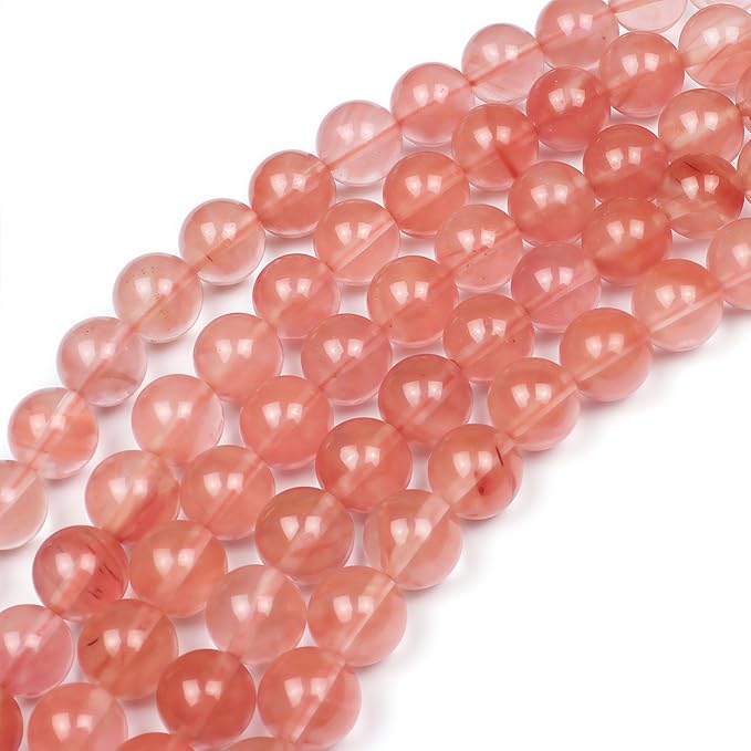MJDCB Stone Beads Pink Crystal Round Loose Beads for Jewelry Making DIY Bracelet Necklace (4mm)