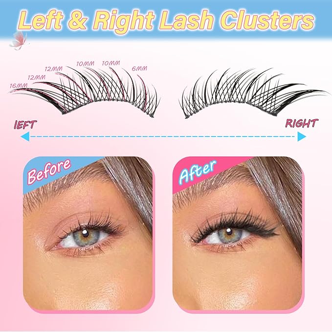 URNNE Manga Lashes Fluffy Faux Mink Lashes Natural Look 10 Pairs Wispy False Eyelashes C Curl Anime Lashes (Wispy02)