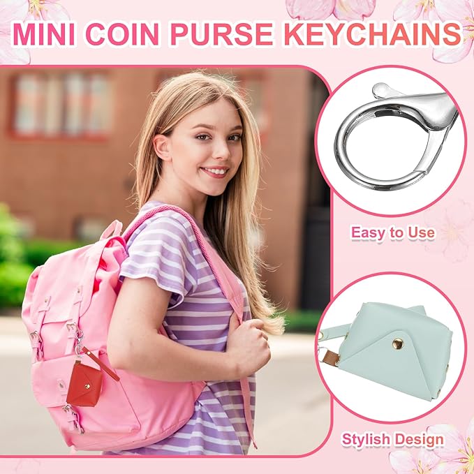 PATIKIL Coin Purse Keychain, Mini Cute Tote Bag Key Chain Earphone Pouch Coin Bag Keyring Purse Charm
