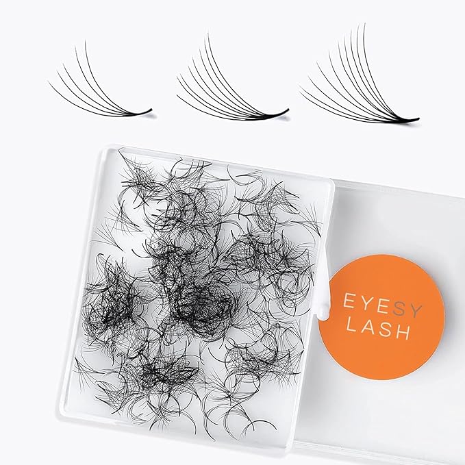 Eyesy Lash 500 Promade Fans - Volume Premade Lash Fans for Eyelash Extensions Pointy Base Handmade Loose Pre Made Eyelashes Middle Stem Soft and Lightweight (5D 0.05 D 15mm)