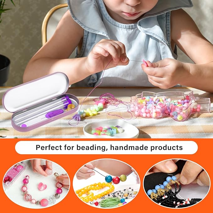 GarfxG 32 PCS Beading Needles Set - Collapsible Big Eye and Twisted Wire Seed Needles With Storage Box for Jewelry Making, Sequin Embroidery, Crafting DIY