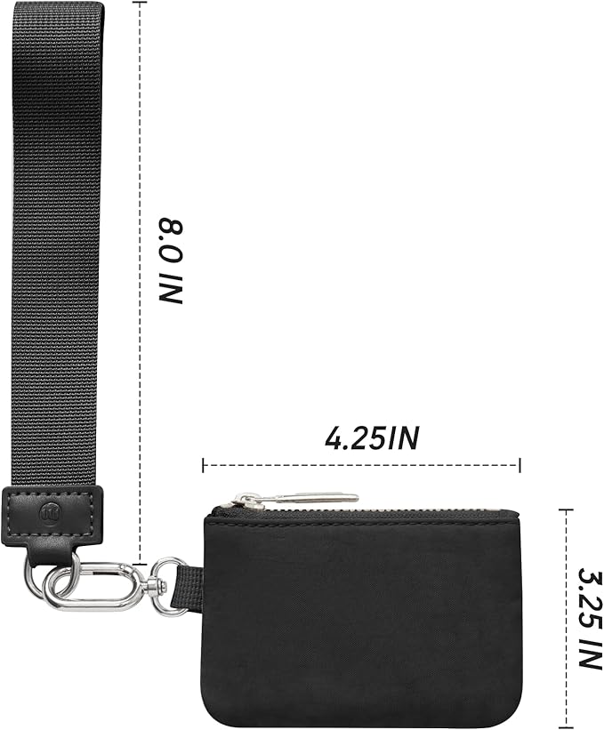 Mum's Memory Mini Zip Around Wristlet Wallet for Women Dual Pouch Wristlet Portable Wallet Coin Purse Mini Women Coin Pocket