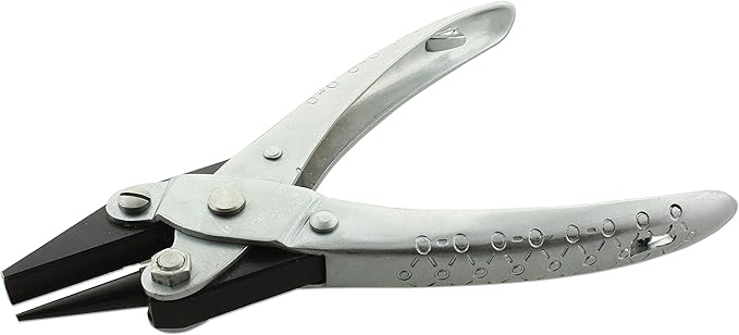 The Beadsmith Round Nose/Concave Parallel Pliers - 5.71 inches (145mm), Steel tool for jewelry making, no spring