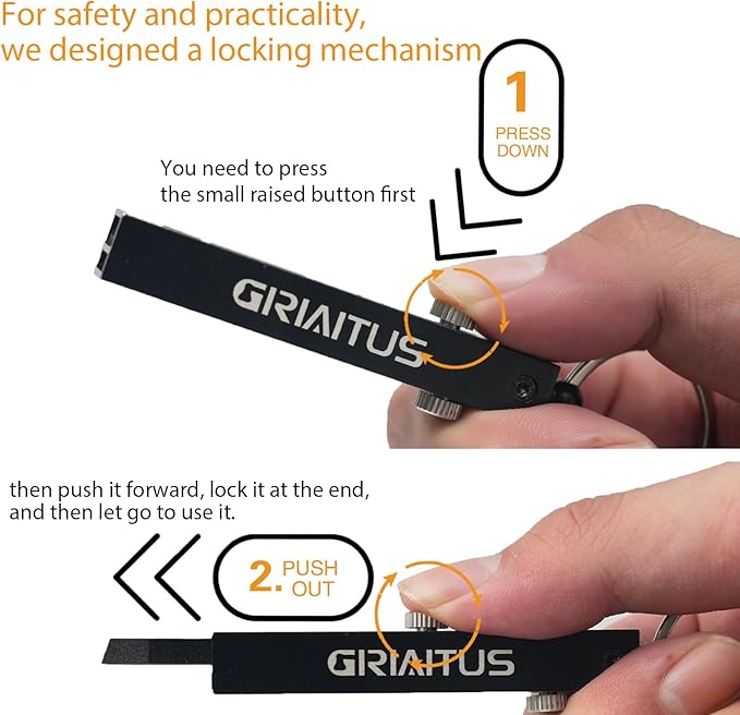 EDC Pocket Knife 2 in1 Keychain Tweezers Precision Multitool Box Cutter Retractable Multi Tool Utility Knife Portable for Splinters, Craft, Jewelry, Soldering, Outdoor Work Men Women Gift (Black)