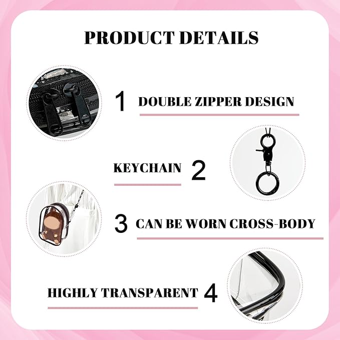 Protective Case for Plush Doll, Clear Hanging Display Cases, Crossbody Doll Storage Bag, PVC Storage Case Cover for Figures, Dolls (Black)