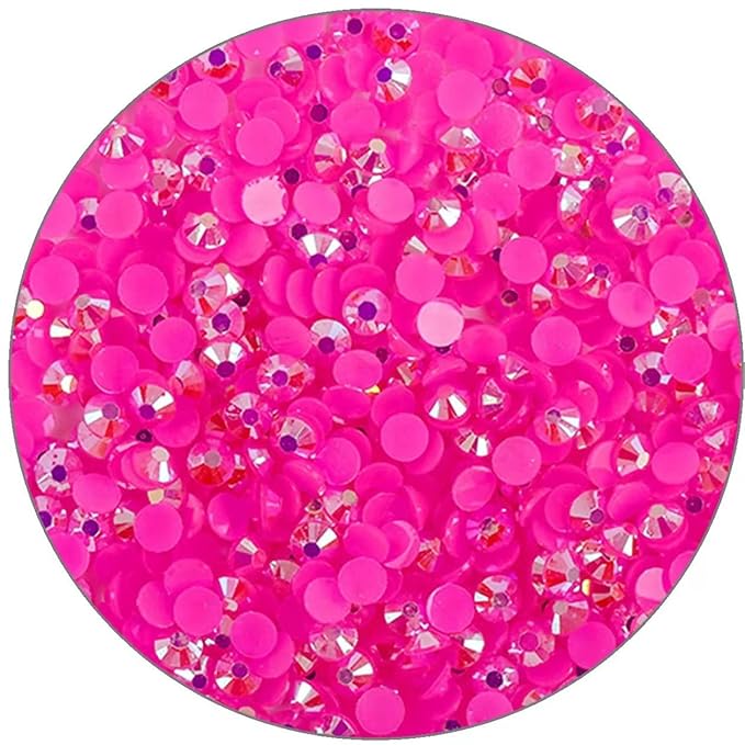 3000 Pieces SS12 3mm Flatback Rhinestones Clear Glasses Round Gems AB Crystals for Nail Art DIY Crafts Clothes Glitter Stones （Light Rose Red）
