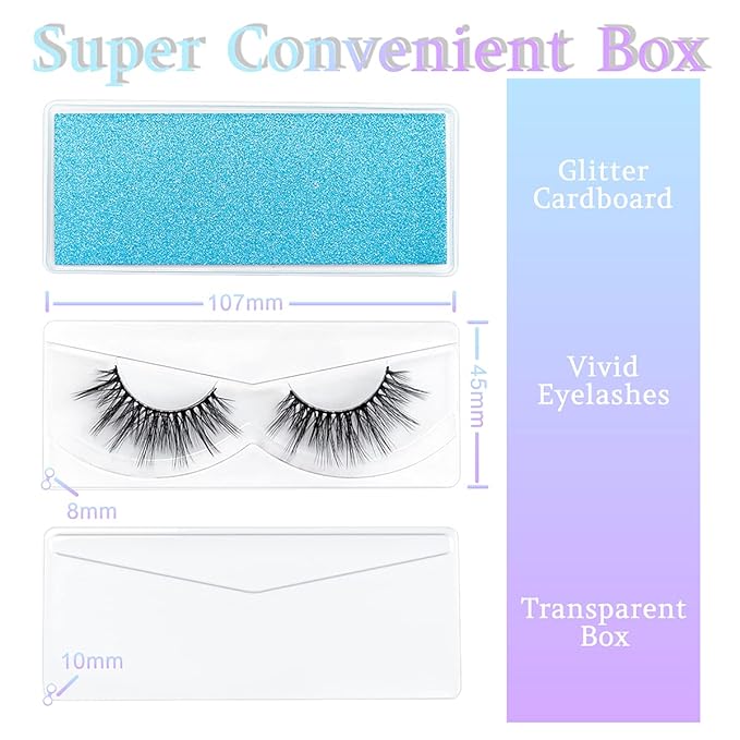 Wholesale Mixed Lashes Pack 3D Faux Mink Eyelashes 5 Style 100 Pairs Fluffy Volume Natural Charming Look Medium Length Eyelashes Cotton Band Handmade Reusable Soft False Eyelashes (5 styles-100 pairs)