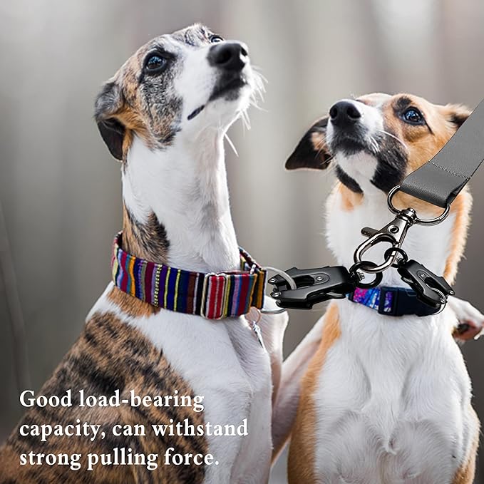 2 Pcs Frog Clip Dog Leash Clasp 360 Degree Swivel Clip Heavy Duty Quick Release and Locking Dog Leash Buckle for Linking Pet Collar (Small)