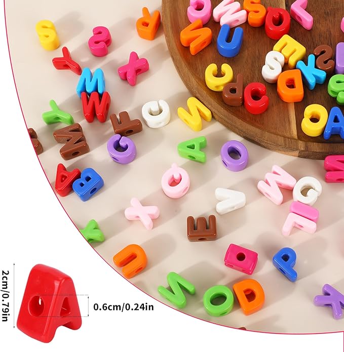 72pcs Chunky Colorful Acrylic Number and Letter Beads for DIY Crafts, Large 20mm/0.79in Alphabet Beads for Jewelry Making Keychains Bracelets (Random Styles & Colors)
