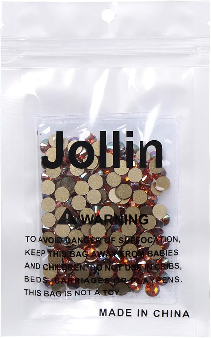 288 Pieces Flatback Rhinestones Glue Fix Crystal Glass Diamantes Gems for Crafting Nail Art Crafts Decorations Clothes Shoes 6.4 mm (ss30, Amber)