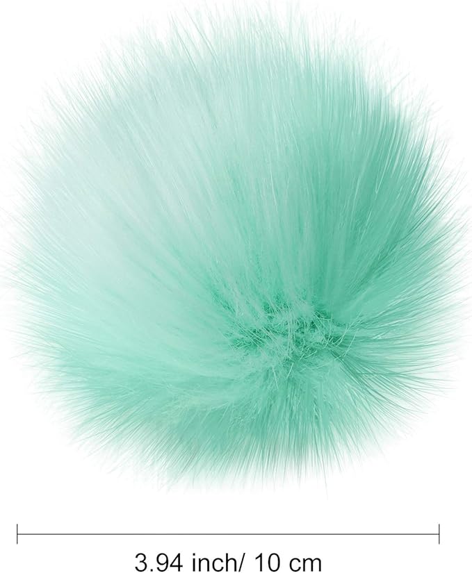 Tatuo 16 Pcs Faux Fur Pom Poms for Hat 4 Inches Large Fluffy Pom Balls for Crafts Knitting Beanies Shoes Scarves Bag Pompoms Keychain Charms Winter DIY Accessories (Pink Mixed Colors)