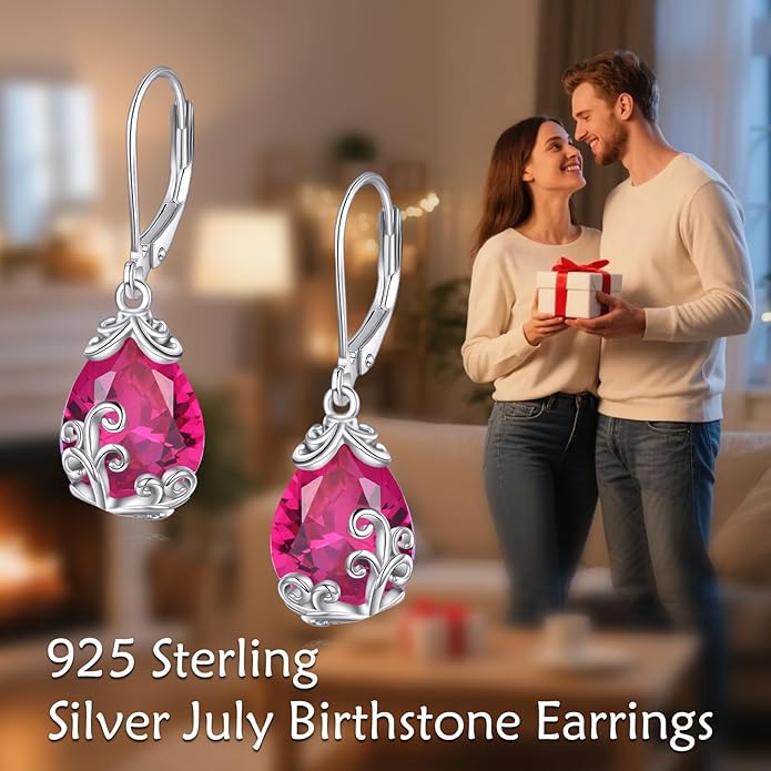 POPLYKE Celtic Filigree Teardrop Drop Dangle Earrings Sterling Silver Leverback Earrings Jewelry for Women