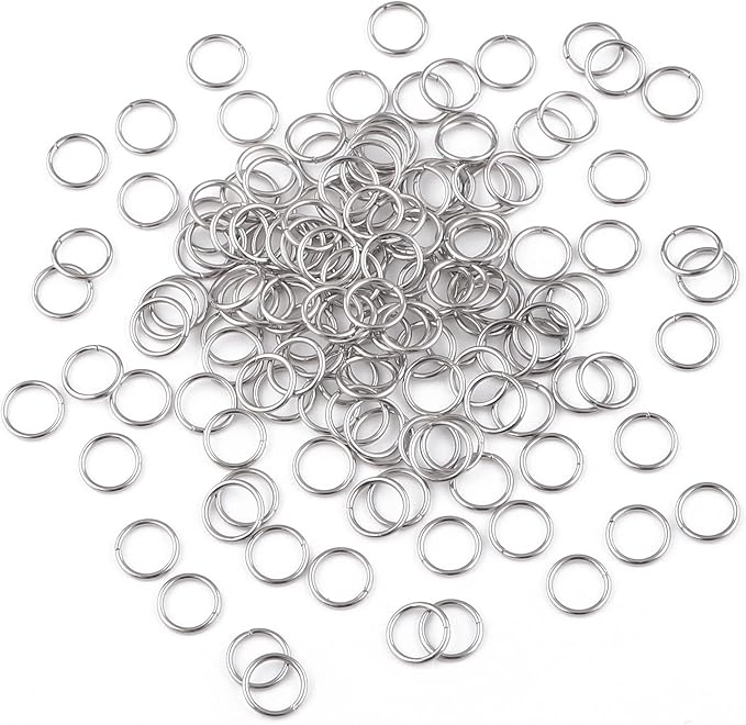 600 Pcs 304 Stainless-Steel Jump Rings for Jewelry Making Supplies Silver Open Jump Rings 21 Gauge 7mm Boxed Jewelry Findings Jump Ring for DIY Bracelet Earrings Necklace Connectors O Ring