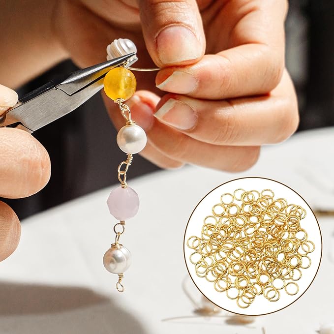 1350 Pcs Jewelry Making Accessories Set Jewelry Repair Kit jewelrys findings Includes Lobster Claw Clasps Bead Tips Knot Covers Open Jump Ring Connectors for DIY Jewelrys Making Gold & Silver