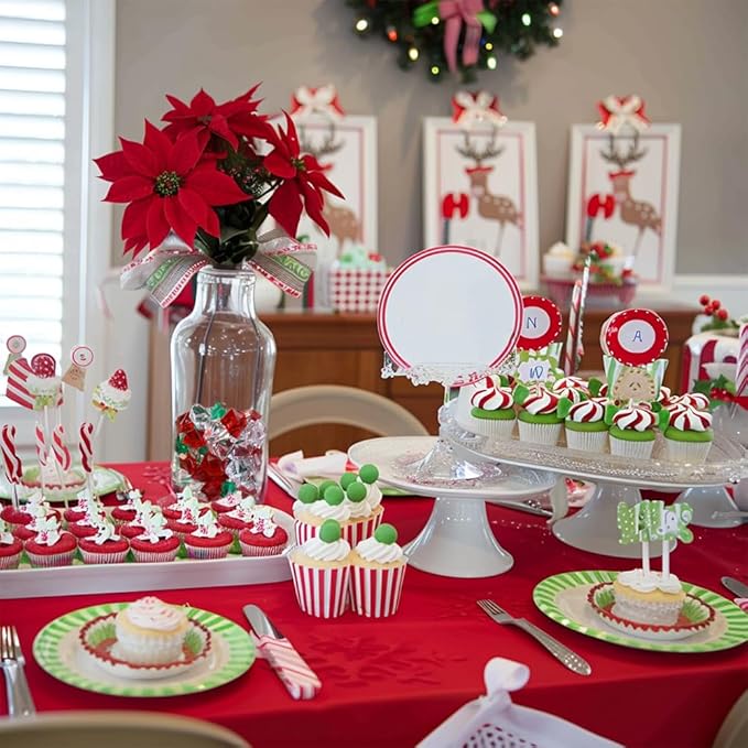 HappyFiller Christmas Decoration 14OZ Fake Ice Rocks Cubes Acrylic Gems Stones,Table Scatters, Photography Props Vase Fillers,Wedding,Crafts,Home Centerpieces,Candle Holder,Red,Green,Clear Mix