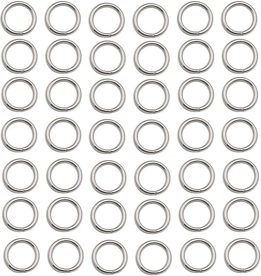 500 pcs Stainless Steel Split Rings Jump Rings Connector Rings for Jewelry Making Necklaces Bracelet Earrings Keychain DIY Craft (12609-8mm)