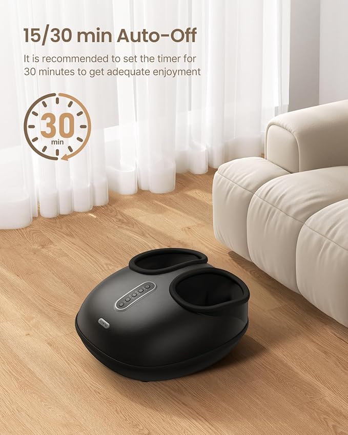 RENPHO Foot Massager with Heat, [2026 Upgraded] Birthday Gifts for Women Men Elderly, FSA Eligible Shiatsu Foot Massager for Plantar Fasciitis, Deep-Kneading, Air Squeezing Feet Massager, Size 12 DG