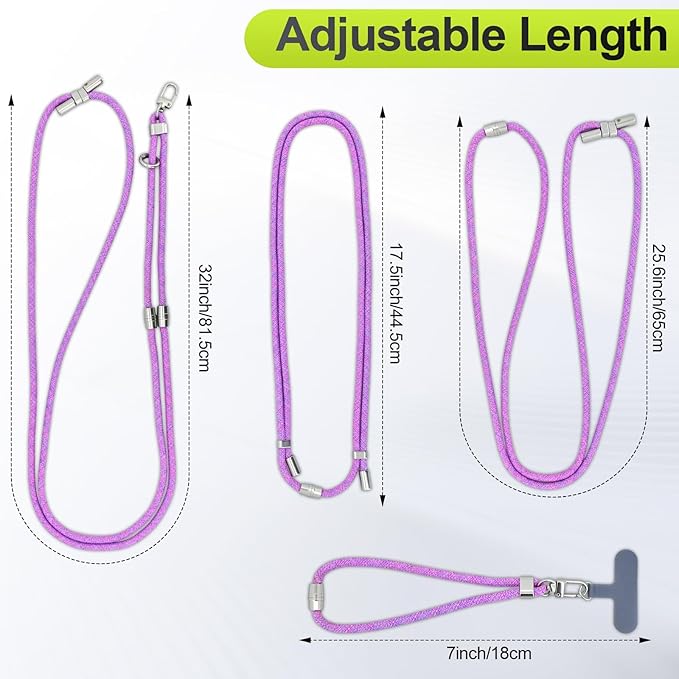 Phone Lanyard & Phone Wrist Strap, 3 in 1 Adjustable Anti Theft Phone Strap for Travel Hiking Cycling Climbing
