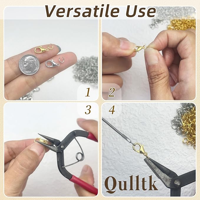 700Pcs Lobster Claw Clasps and Open Jump Rings Set,Lobster Clasps for Jewelry Making Bracelet Clasp and Closures for DIY Necklace Jewelry Anklet