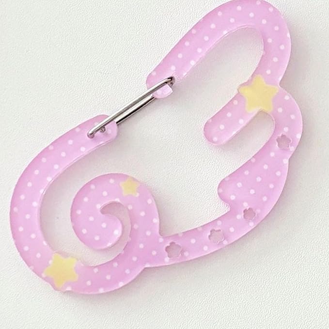 Star and Wing Shaped Acrylic Carabiner Clip for Backpacks Keychains Outdoor Gear Accessories Practical Keyring Hooks