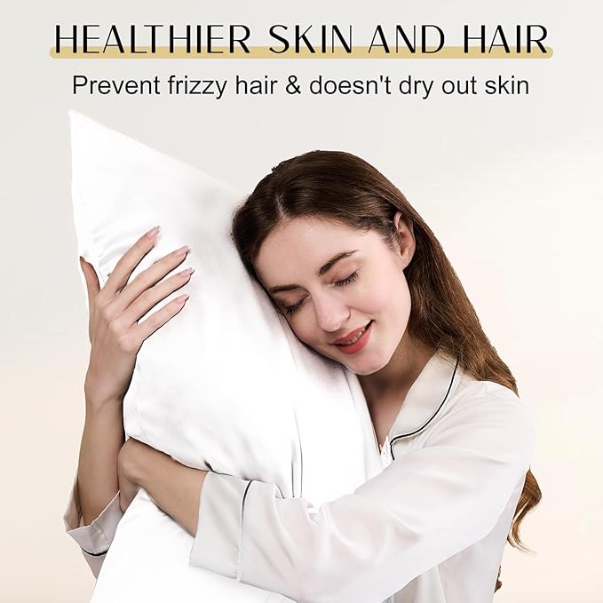 ZIMASILK Upgraded 100% Pure Natural Undyed Mulberry Silk Pillowcase for Hair and Skin Pillow Cases with Hidden Zipper, More Soft & Durable Grade 6A Silk, Gift Box 1Pc (Standard 20"x26", Ivory)
