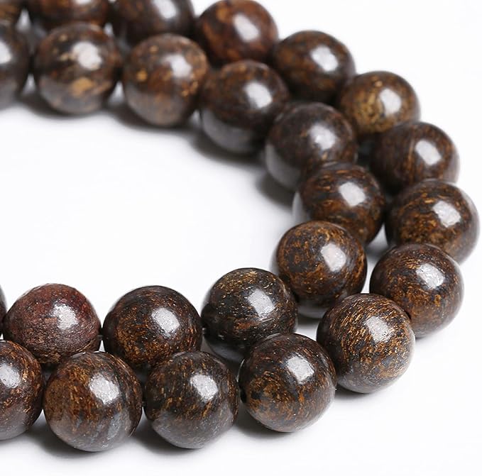 10MM 36PCS Natural Stone Bronzite Gemstone Spacer Loose Beads for Jewelry Making DIY Bracelet Necklace 1 Strand
