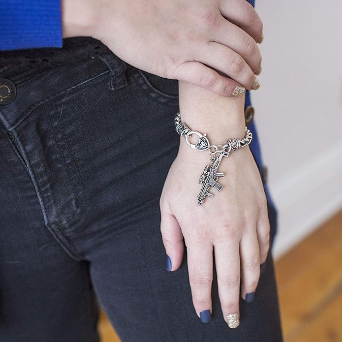 Inspired Silver - Silver Customized Charm Bracelet with Cubic Zirconia Jewelry