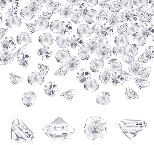 SUREAM 4500PCS Clear Ice Rocks for Vase Filler, 6mm/0.24Inch Acrylic Diamonds Gems, No Holes Faux Acrylic Treasure Crystals for Art Crafts, Wedding Table Scatter, Birthday Party Decoration