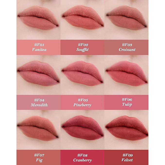 Flower Knows Strawberry Cupid Cake Lip Cream,Long Lasting Pink Brown Matte Lipstick,Hydrating Lip Stain,Transfer & Smudge-Proof Velvet Liquid Lipstick for Girls&Women,0.17 Fl Oz(V01 Vanitea)