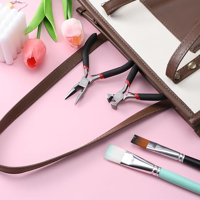 2 Pcs End Cutting Pliers For Jewelry Making, Small Needle Nose Plier Set Nail Puller Pliers, Zipper Repair Tool Jewelry Plier for Jewelrys Making, Handmade Craft