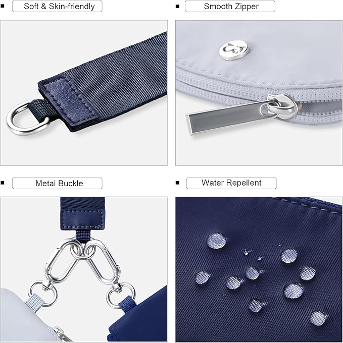 Babysun Mini Zip Around Dual Pouch Wristlet With 2 Straps Wristlet Keychain Wallet for Women Coin Purse Small Cute for Teen Girl
