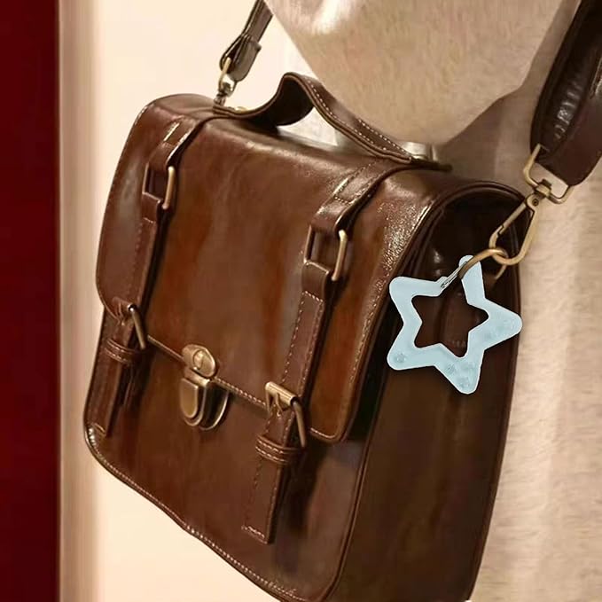 Wing/Star Shape Carabiner Hook Clips Lovely Phone Pendant Charm Acrylic Buckle Keychain For Backpack Handbag Gifts Outdoor Keyring Hook