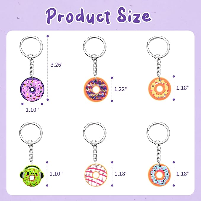 Keychains Bulk DIY Cute Keychain Charms Backpack Charms for Girls Backpack Keychains PVC Key Ring Party gifts