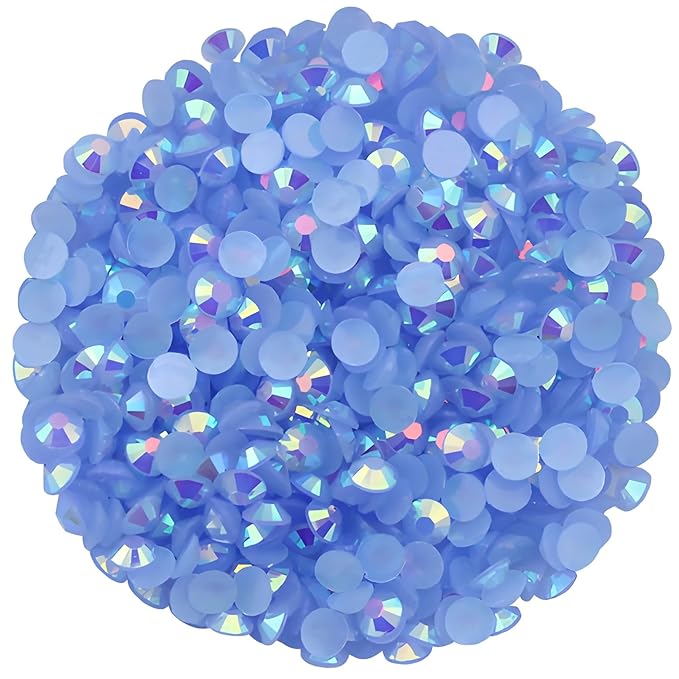 720 Pcs SS30 6mm Flatback Rhinestones for Nails Art Crafts Glitter Round Shine Gems AB Crystals DIY Clothes Shoes （Light Sapphire AB）
