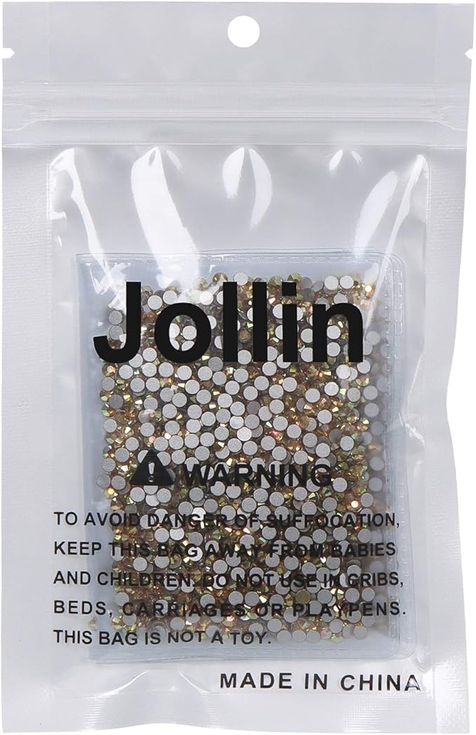 2880 Pieces Flatback Rhinestones Glue Fix Crystal Glass Diamantes Gems for Crafting Nail Art Crafts Decorations Clothes Shoes 2.8 mm (ss10, Metallic Sunshine)