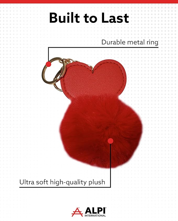 ALPI Super Plush Keychain - Cute Keychain for Bags, Keys, & More - Adorable Purse Charm - Pack of 5