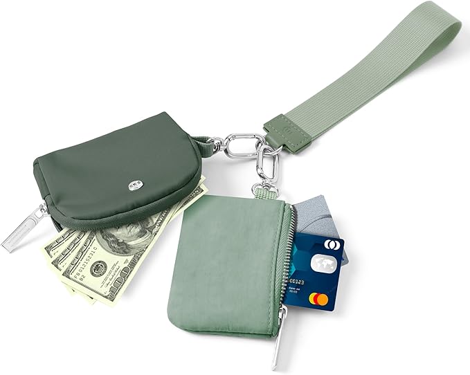 Mum's Memory Mini Zip Around Wristlet Wallet for Women Dual Pouch Wristlet Portable Wallet Coin Purse Mini Women Coin Pocket