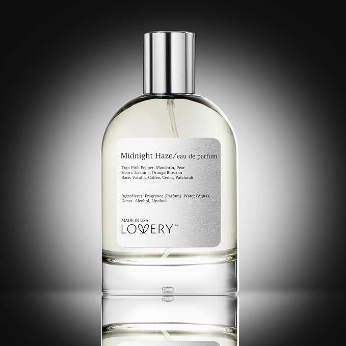 Eau de Parfum Midnight Haze, Inspired by Y. S' L Black O.pium Perfume for Women, Clean Long Lasting Vegan Womens Perfumes - Vanilla, Jasmine, Orange Blossom, Coffee, Warm, Sensual Fragrance